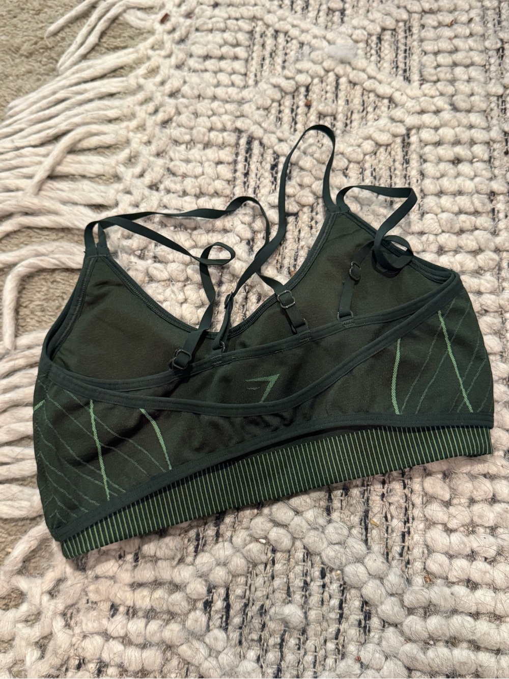 GYMSHARK green apex seamless sports bra size small